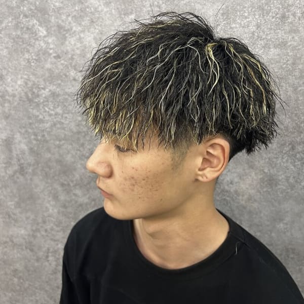 束感マッシュパーマスタイル！【ハイライトツイストスパイラル】|RISE 新小岩店