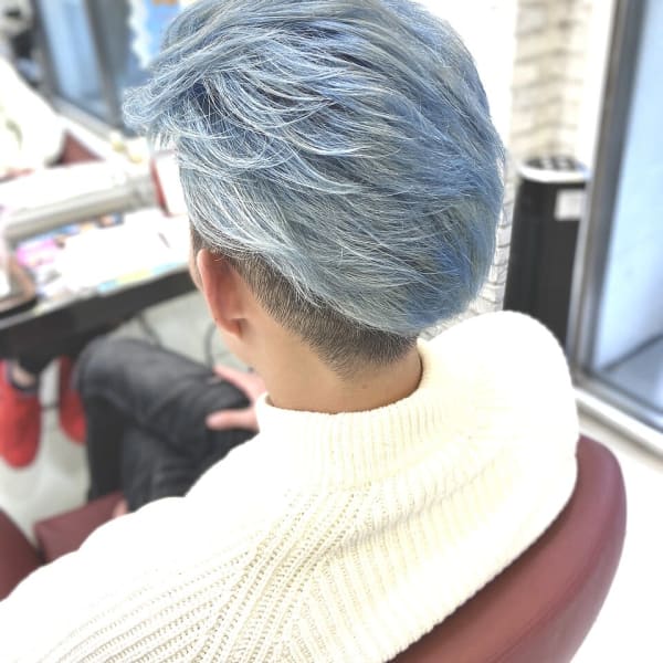 10代20代/ケアブリーチ/ブルーアッシュ/ホワイト/ネープ