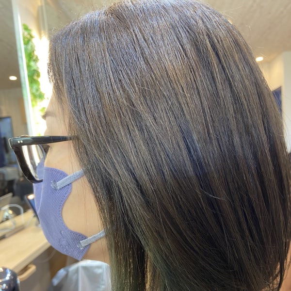 オリーブグラデーションインナーカラー