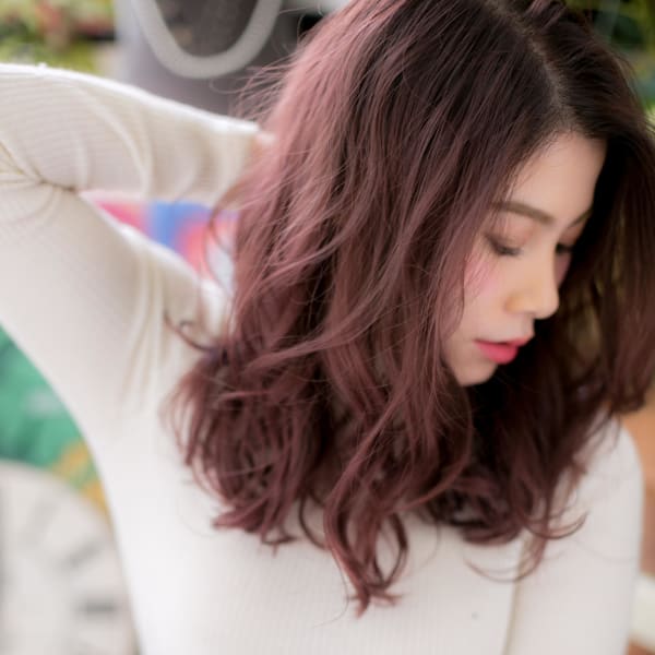 個性派カラー★外国人風グラマラスロング　ニュアンスカラー