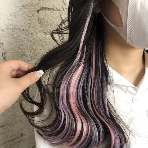 エクステ/インナーカラー/ピンク/ラベンダー/池袋・池袋東口