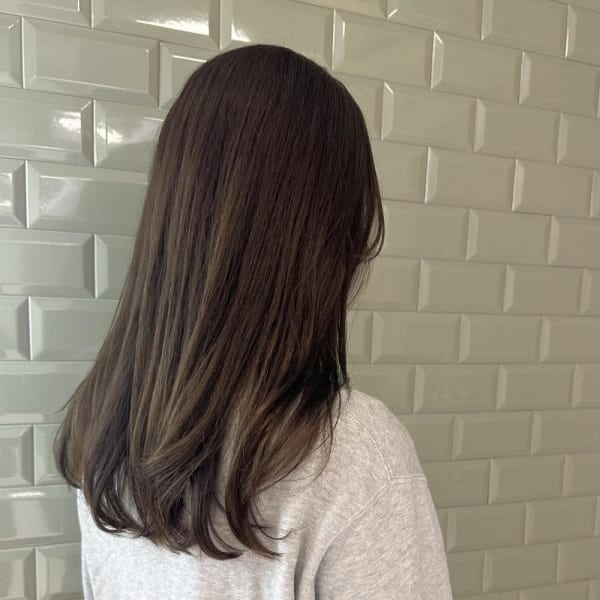 レイヤーカット/グレージュ/艶髪/オージュア