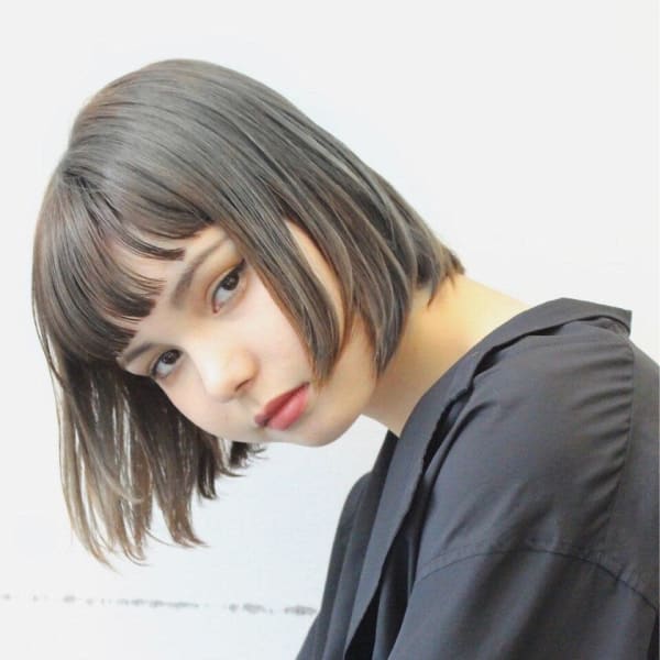 #10代20代30代#インナーグレージュ#マチルダボブ#前髪
