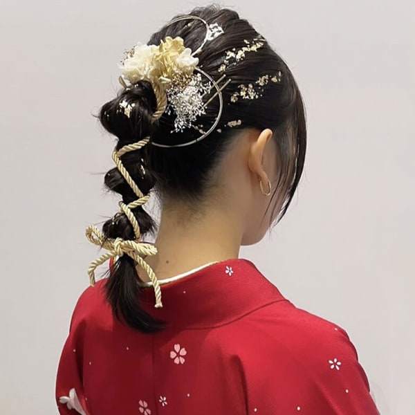 玉ねぎヘア×袴着付け【池袋美容室　uchla】