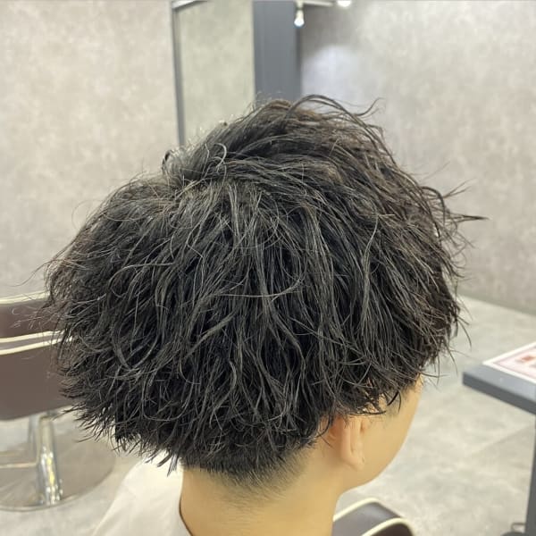 超人気！刈り上げソフトツイストパーママッシュ！セットが楽！