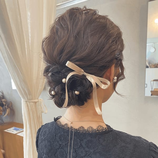 《花屋併設》お呼ばれアップヘア編み込みゆるふわ
