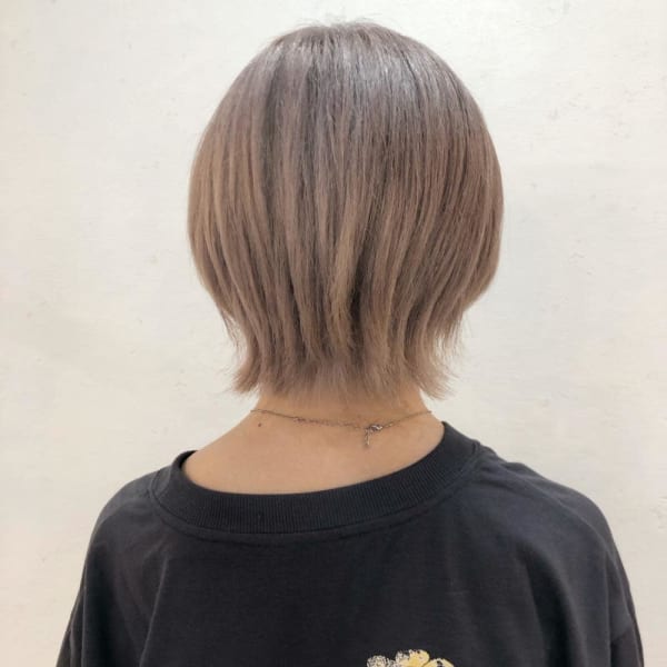 ミルクティーベージュ×くびれショート