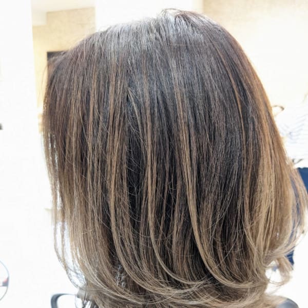白髪ぼかしハイライト ハイライトグラデーション