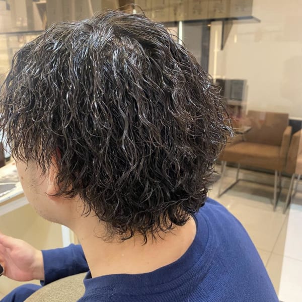 縦落ちツイストパーマ