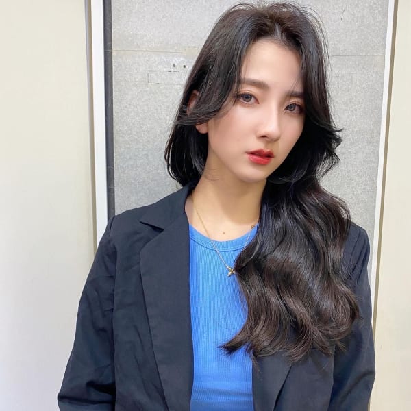 レイヤーカット/前髪無し/デジタルパーマ