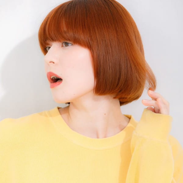 マチルダボブ×ピンクベージュ
