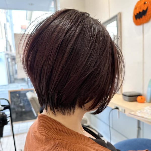 大人の前下がりショートボブ|Love&Hair Flow
