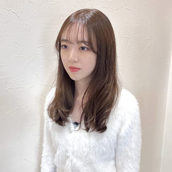 大人可愛い巻き髪風パーマ