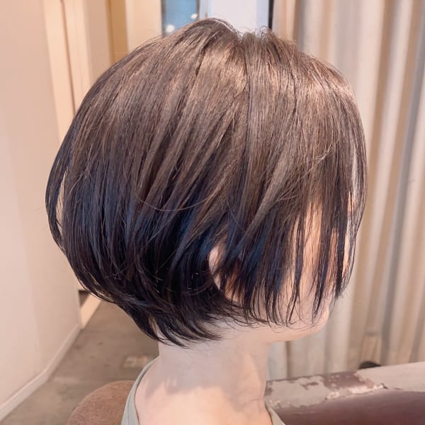 神戸白髪ぼかし・白髪染め。神戸ショートボブ。神戸ボブ