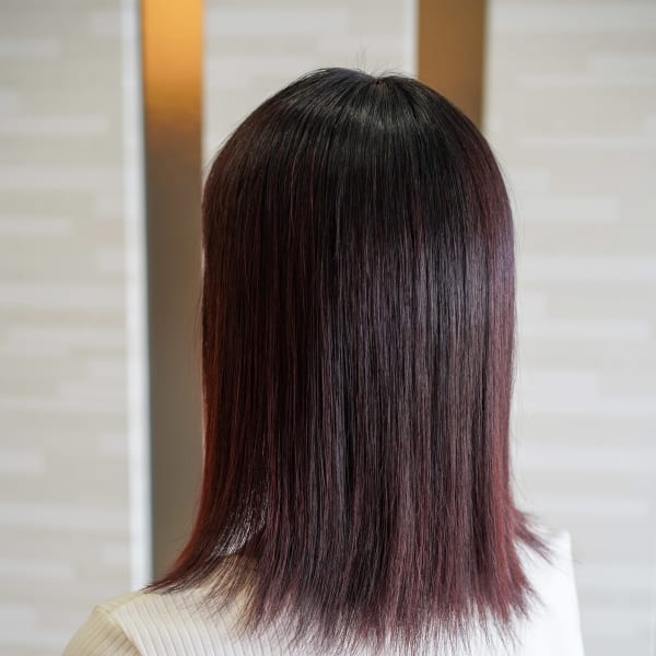 【40・50代】秋ボルドーカラー×髪質改善×縮毛矯正