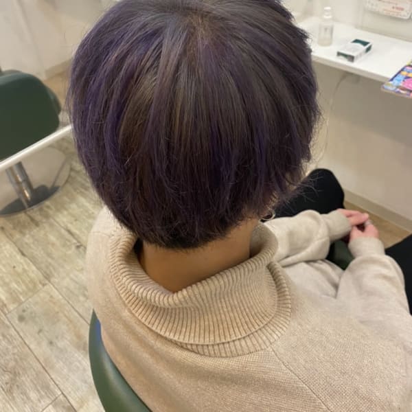 パープルメッシュヘア