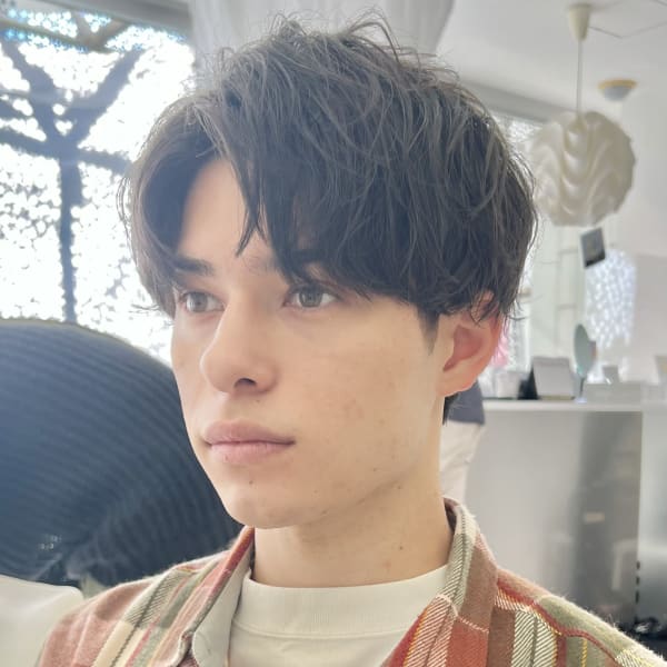 センターパート ナチュラル