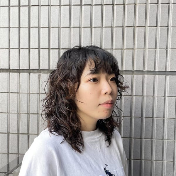 ウルフパーマ/ウルフカット/スパイラルパーマ/石川町
