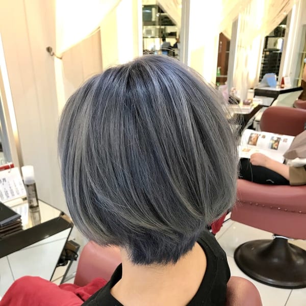10代20代/大人可愛い/シルバーアッシュ/グレー/ブリーチ
