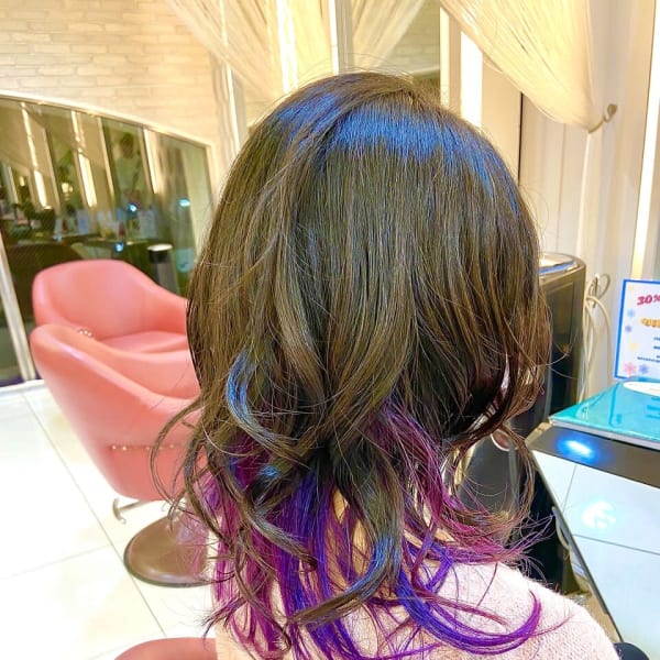 10代20代/大人可愛い/インナーカラーユニコーン/ウルフ/