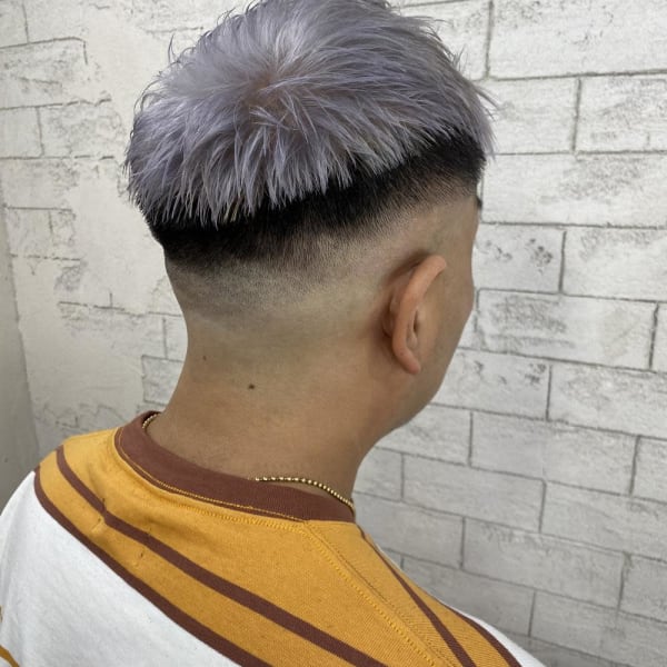 0mmスキンフェードシルバーカラー錦糸町北口