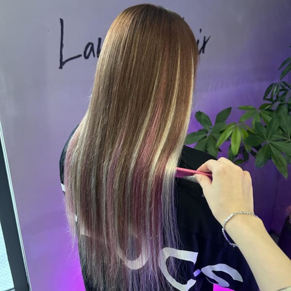 #髪質改善#インナーカラー#エクステ#ヘアセット#縮毛矯正