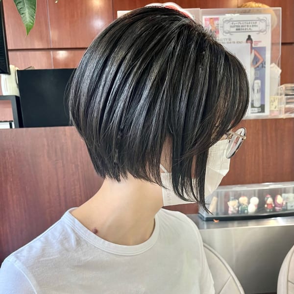 大人可愛い小顔前下がりボブ×ナチュラルボブ×ミニボブ20代