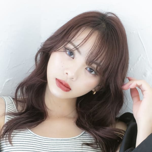 シースルー/前髪/韓国/外ハネくびれふんわりカール【原宿】