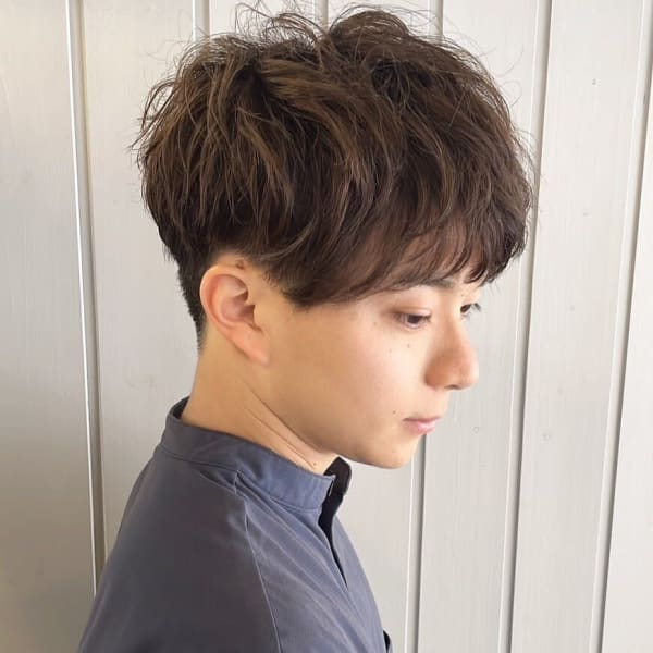 ナチュラル束感ツイストスパイラルパーマ×爽やかマッシュ