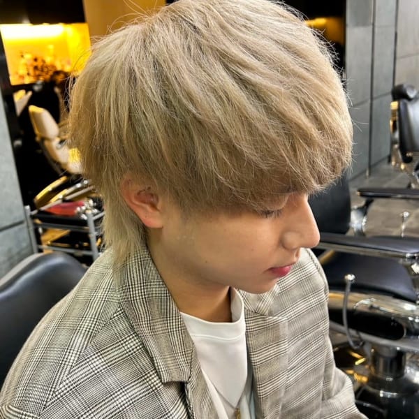 10代20代 マッシュショート ウルフ ブリーチ【札幌】