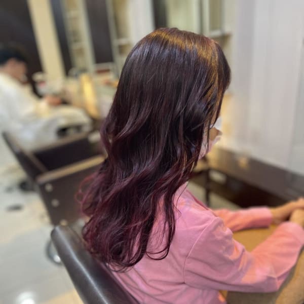 ピンクカラーのグラデーションカラー