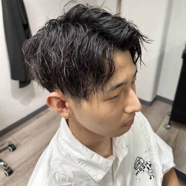 ツイスパ×センターパート