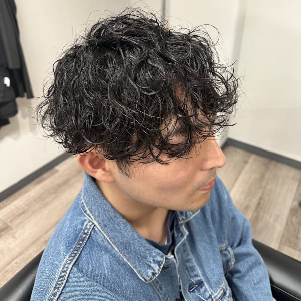 波巻きパーマ