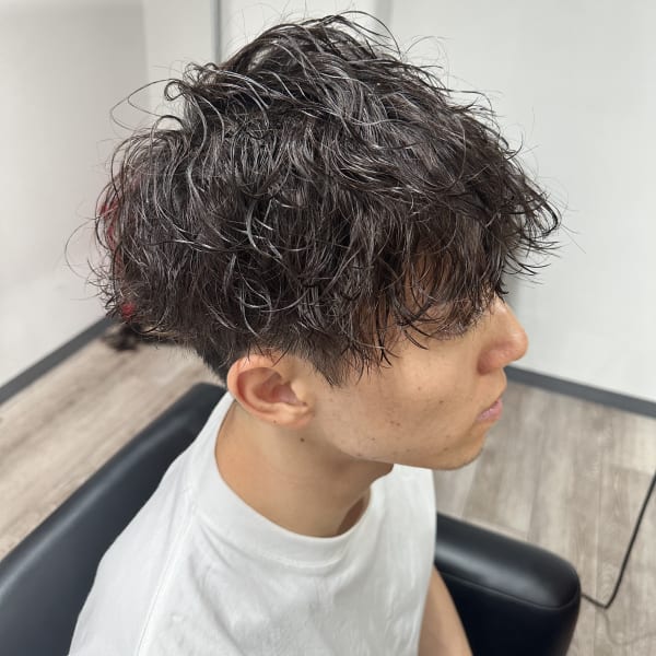 波巻きパーマ