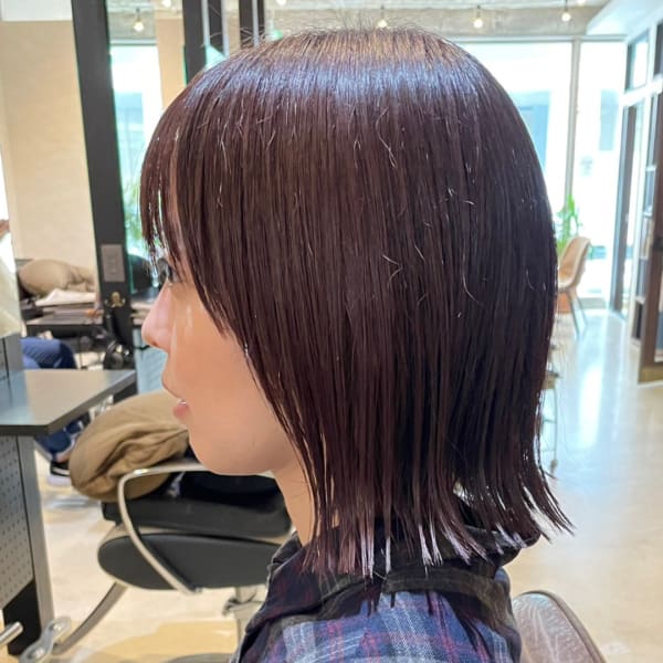 ボブ/外ハネ/暖色/ブリーチなし
