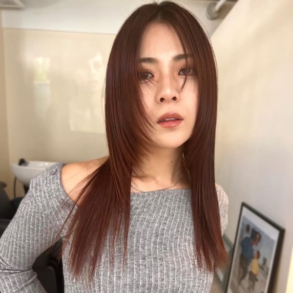 ワインレッド×ザクザクレイヤー