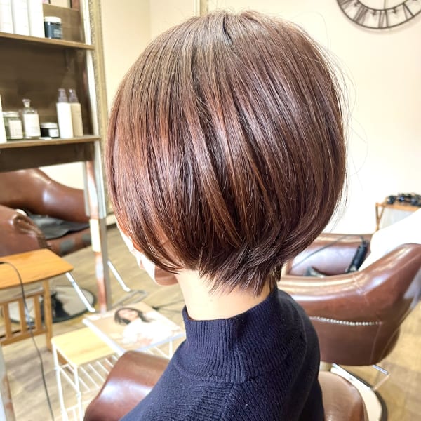 【ショートボブ×艶オレンジ】|jolie amie