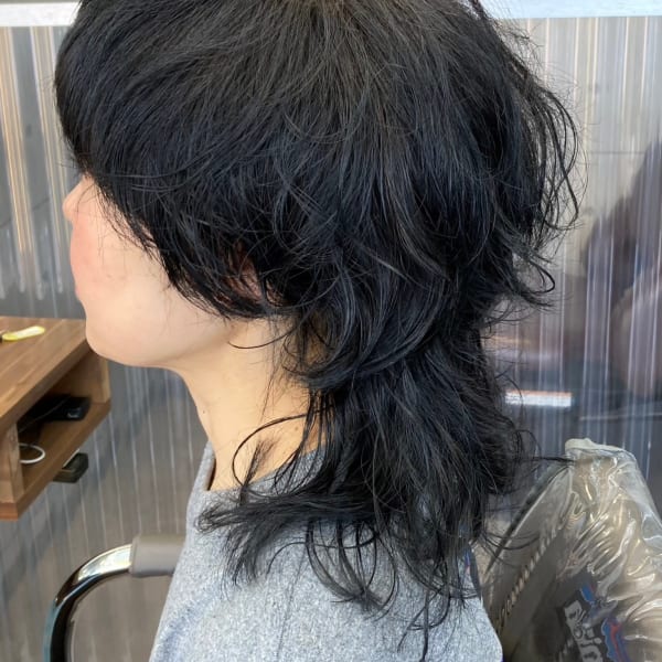 ウルフカット+パーマ