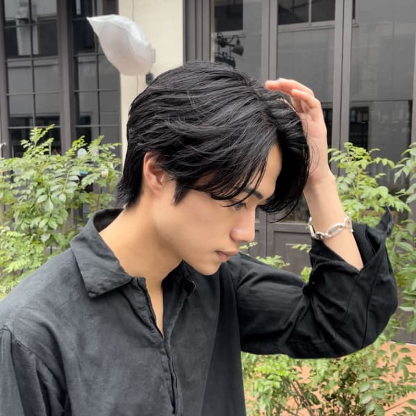 毛流れセンターパート