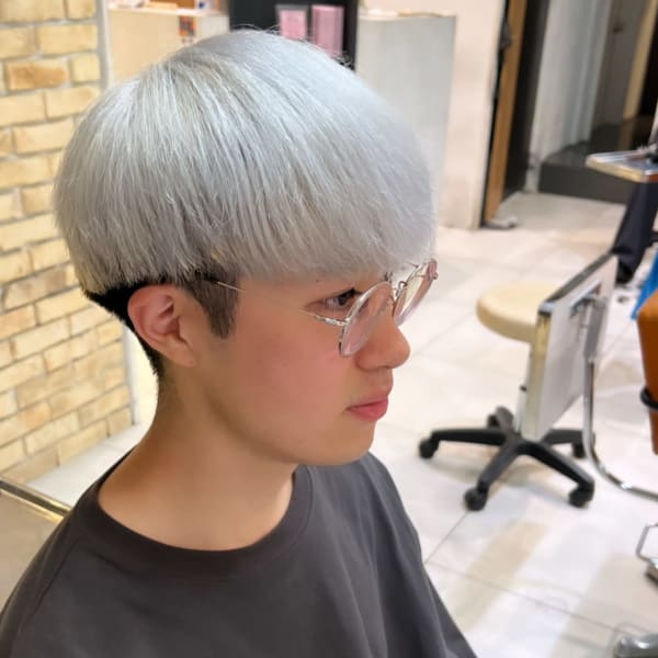 メンズハイトーンホワイトシルバーカラー