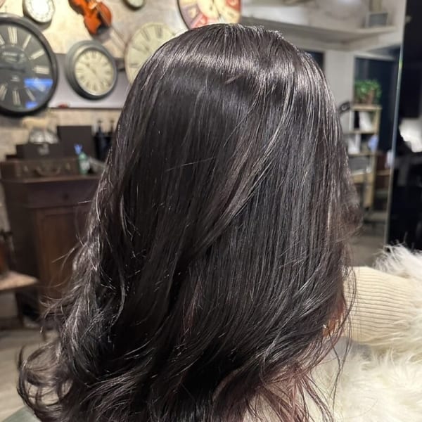 インナーカラー×ガーネットピンク