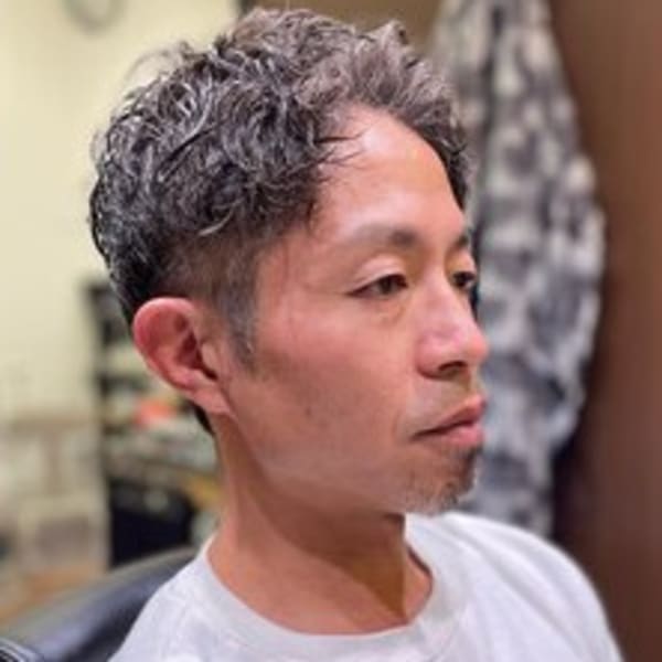 メンズショートスタイル＆スパイラルパーマ