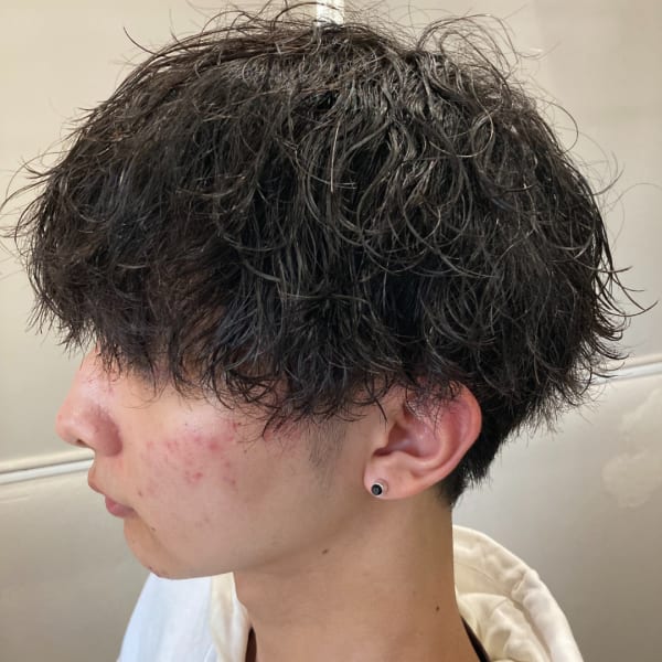 men's波巻きパーマ
