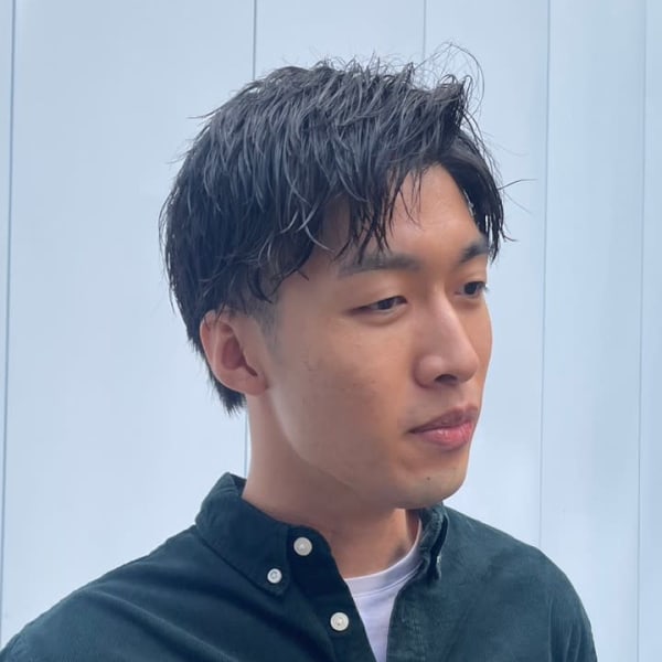 メンズ似合わせカット爽やか短髪かきあげバングアップバング