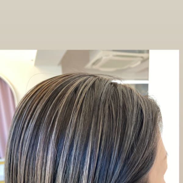 ハイライト/シルバーベージュ/切りっぱなし