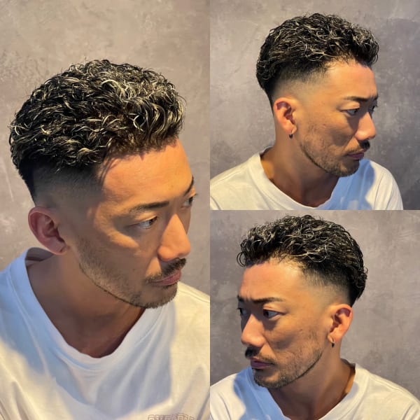 極道パーマ×ハイライト