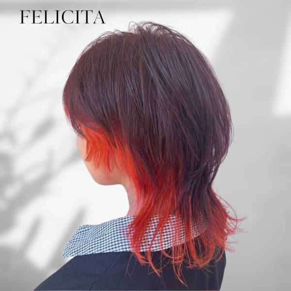 【FELICIT】インナーカラー×おしゃウルフミディ