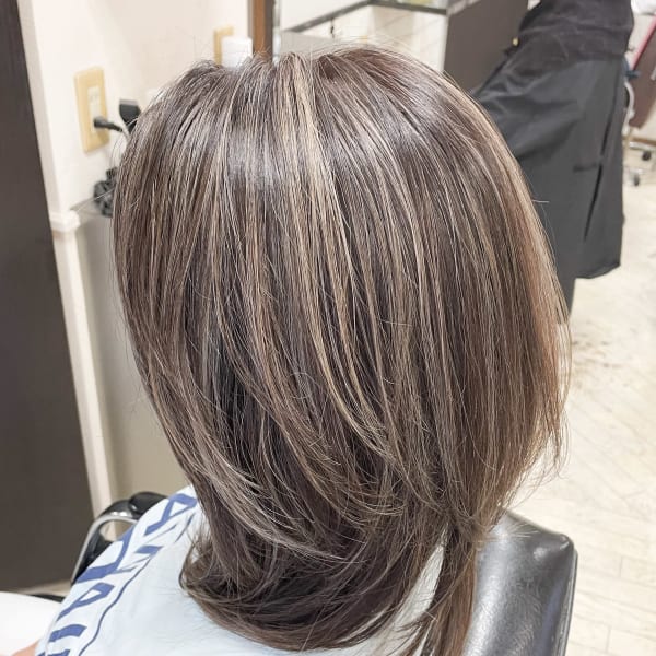 白髪ぼかし/ハイライト/レイヤー/大人カラー
