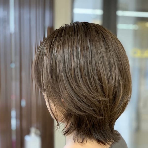 大人美人くびれヘア艶感結べるボブうる艶髪レイヤーカット|QUALIS 上福岡店