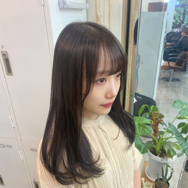 髪質改善トリートメント艶髪グレージュレイヤーロング